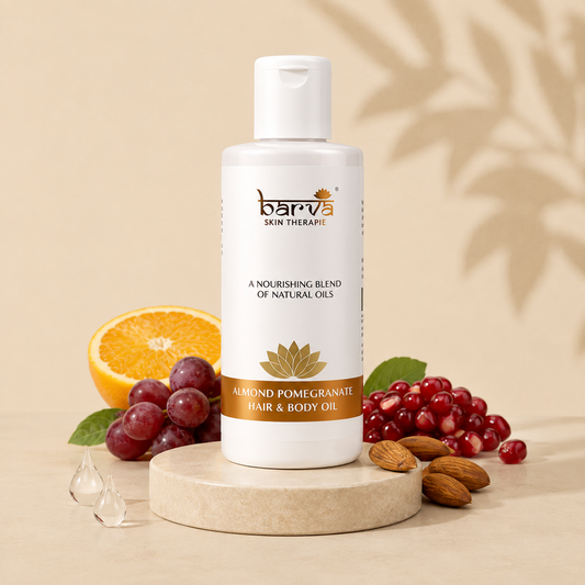 Almond Pomegranate Hair & Body Massage Oil with Vitamin E